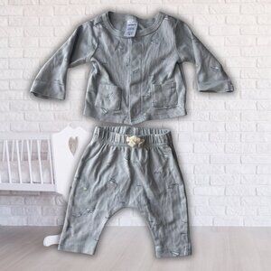 Carter’s Newborn 2-Piece Set | Blue Airplane Cardigan + Pants | NB